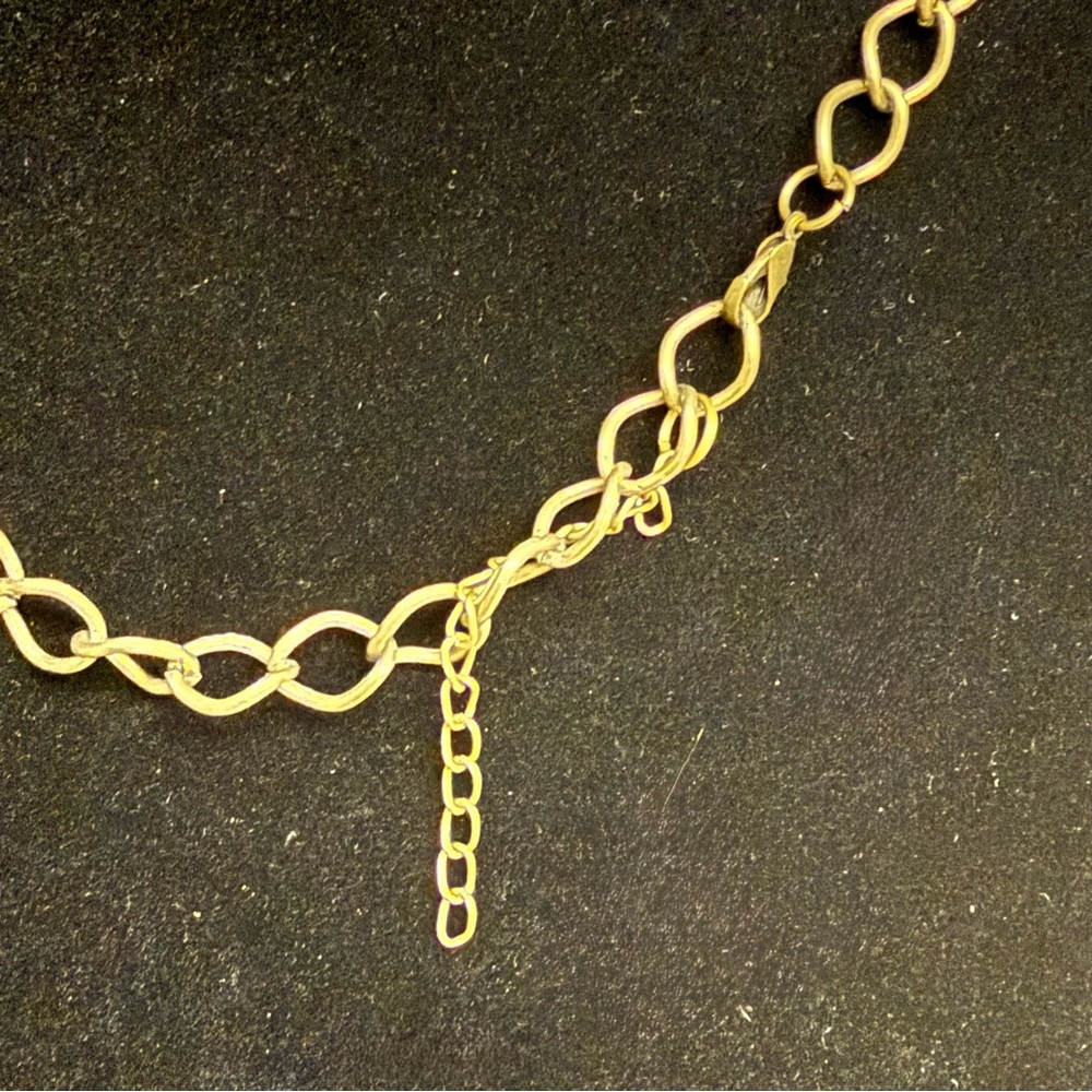 Vintage statement heart and rhinestone necklace - Picture 4 of 4